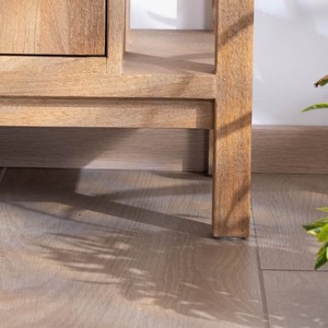 Aparador de 4 puertas estilo Japandi Vandana Crystal Space en madera maciza de mango Haya 200 cm - Product Image 5