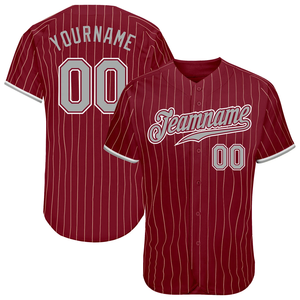 Maillots de baseball en polyester à séchage rapide, personnalisables avec des rayures brodées, impression par sublimation, vente en gros OEM pour hommes - Product Image 5
