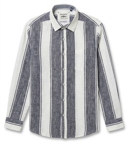 Camisa Casual de Hombre Enovate Logan a Cuadros, Doble Botonadura, Manga Larga, Cuello Clásico, Transpirable, Lino/Algodón, Estilo Verano ODM - Product Image 1