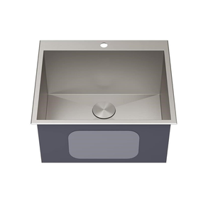 Évier THCSS-0513 en acier inoxydable 304 fait à la main, bol unique, revêtement insonorisé, résistant aux rayures, parfait pour les cuisines compactes - Product Image 2