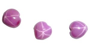 Rubis étoilé taille cœur 12x12 mm 8,5 carats, cabochon opaque poli créé en laboratoire avec effet étoile à 6 branches pour la fabrication de bijoux - Product Image 6