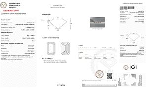 Diamant de laboratoire cultivé CVD de 4,01 carats, taille émeraude, certifié IGI, couleur vert vif fantaisie, clarté VS2, pour pièce maîtresse haut de gamme - Product Image 2