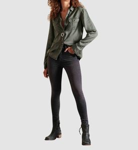 Jeans de Mujer de Cintura Alta, Estilo Vintage, Lavado Azul, Jeans Anchos de Mezclilla, Fabricante de Pantalones Cargo de Pierna Ancha Personalizados - Product Image 2