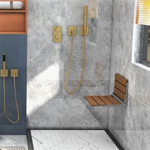 Elegante Sedia da Bagno Pieghevole in Acciaio da Parete - Product Image 5