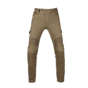 Pantalones vaqueros de algodón resistente para trabajo y uso casual con estructura fuerte, pantalones lavados para hombre - Product Image 1