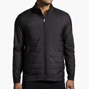 Chaqueta de running de invierno para hombre, elástica en cuatro direcciones, de alto rendimiento, con cremallera de lona, transpirable, de secado rápido, para entrenamiento deportivo. - Product Image 1