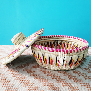 Cesta de Almacenamiento Ecológica de Hierba Moonj Natural, Mini Cesta con Tapa y Asa, Ecológica - Product Image 5