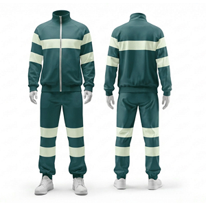 Fabricante de Conjuntos Deportivos de Poliéster Personalizados al Por Mayor, de Secado Rápido, para Correr, Gimnasio y Deportes al Aire Libre, Chaqueta y Pantalones - Product Image 4