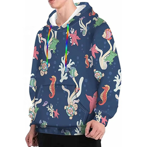 Sweat à capuche unisexe réversible doux et surdimensionné, imprimé par sublimation, 100 % polyester, imperméable, respirant et durable pour adultes - Product Image 4