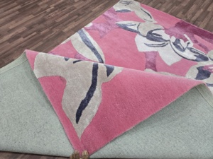 Alfombras ecológicas modernas de algodón suave hechas a mano de La India, tamaño personalizable, alfombra con mechones a mano de colores vibrantes, hogar y oficina - Product Image 2