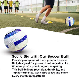 Balón de Fútbol Azul y Morado, Talla 5, Entrenamiento Clásico, Ecológico, Duradero, con Cámara de Goma, Empaquetado en Cartón, para Uso en Exteriores - Product Image 6