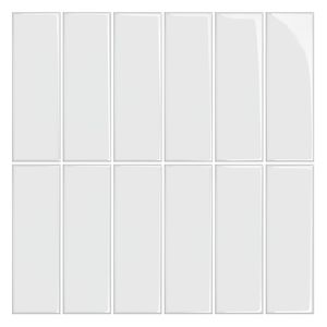 10 unidades de pegatinas de pared 3D autoadhesivas blancas de 10x10 pulgadas, diseño de azulejos de pared con efecto salpicado, para añadir un toque de realismo. - Product Image 6