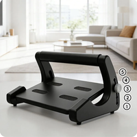 Repose-pieds ergonomique réglable à 5 niveaux sous le bureau avec surface texturée pour une utilisation quotidienne essentielle