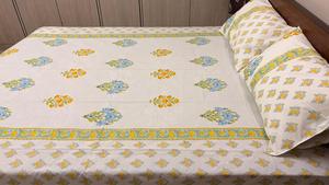 Hand Block <b>Printed</b> Cotton Bedsheet Floral Jaipuri Bedding Set Handmade <b>Botanical</b> Multicolor Jaipur Artisans Home Decor Wholesale - Product Image 4