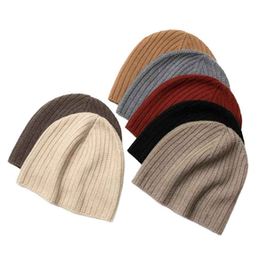 100% Pure Cashmere <b>Winter</b> Beanie <b>Hat</b> For <b>Women</b> Custom Fashion Knit Warm Solid Color Soft Cashmere <b>Winter</b> <b>Hat</b> - Product Image 4