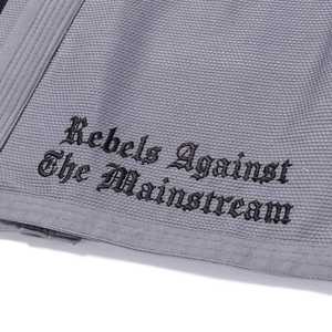 SHOWROLL Kimono de BJJ Gris para Hombre, Corte Regular, Logotipo Bordado, Rebels Against The Mainstream - Product Image 3