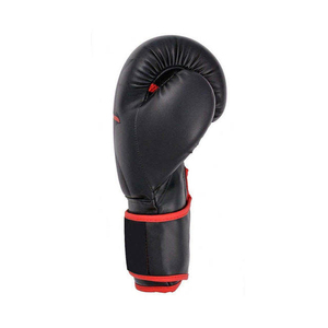 Fabricant de gants d'entraînement de boxe professionnels en cuir noir et rouge avec logo personnalisé, pour le sparring et le Muay Thai - Product Image 3