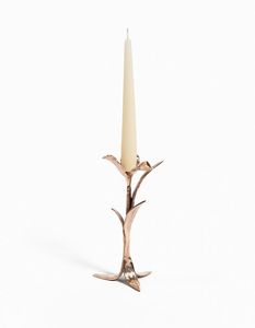 Golden <b>Brass</b> <b>Candlestick</b> Holder Set of 2 Taper Candle Holders for Home Decoration Heat Resistant Metal Stand - Product Image 5