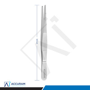 Pinzas de acero inoxidable Accuram para tejidos, 1x2 dientes, para uso dental y quirúrgico, pinzas de pulgar para apósitos, instrumento médico reutilizable, CE - Product Image 4