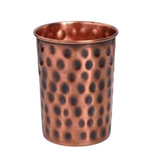 Juego de vasos de vidrio martillado de cobre puro al por mayor, hechos a mano con acabado antiguo, para uso en el hogar, restaurantes y hoteles. - Product Image 4