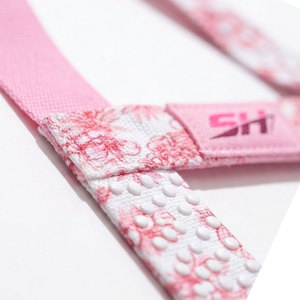 Hermosas Correas de Levantamiento de Pesas de Color Rosa, Antideslizantes, Amigables con la Piel, Ligeras, de Bajo Precio, con Estampado Floral y Servicio OEM - Product Image 4
