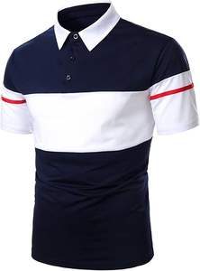 Chemises en coton pour hommes avec logo personnalisé, tricotées, respirantes, coupe ajustée, vente en gros OEM en vrac - Product Image 2