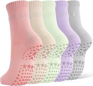 Pilates <b>Socks</b> With <b>Grips</b> for Women Cute Non Slip Crew Gripper Yoga <b>Sock</b>-Grippy Sticky for Hospital/Dance Barre/Workout - Product Image 1