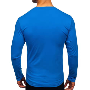 T-shirts à manches longues pour hommes, col rond, design multi-couleurs, marque privée, vente en gros, pour garçons. - Product Image 2