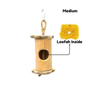 Juguetes Ecológicos de Bambú para Pájaros con Comida Oculta, Suministros para Aves - Product Image 1