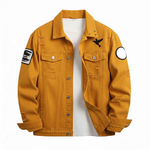 Chaqueta de Mezclilla para Hombre, Hecha de Algodón, con Logotipo Personalizado al por Mayor, Transpirable, para Uso en Exteriores - Product Image 1