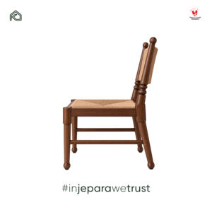 Silla de Comedor de Madera de Teca Sólida Clásica Americana Vintage de Lujo con Asiento y Respaldo de Cuerda Tejida Natural para Hogar, Restaurante, Hotel - Product Image 4