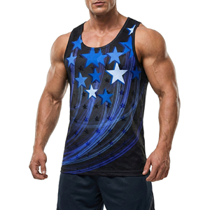 Custom Made Sublimation Printing Logo Men Muscle Fit Tank Top Gym <b>Vest</b> Sleeveless Workout Shirt Athletic Training Bulk Tank Tops - Product Image 1