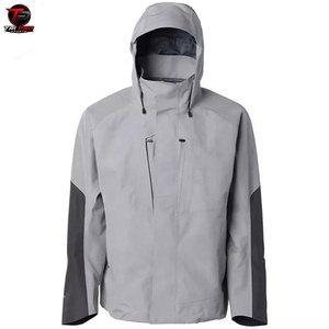 <b>Men's</b> Winter Waterproof Breathable Windbreaker Hoodie Ski Jacket Zipper Hard Shell <b>Rain</b> <b>Coat</b> for Snowboarding Travel OEM Service - Product Image 1