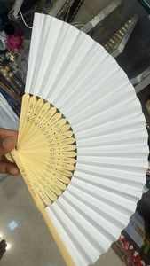 Customized Rustic Sandalwood Indian Hand Folding Fans for Indoor Use for Summer Wedding Bridal Showers Beach Weddings Home <b>Decor</b> - Product Image 5