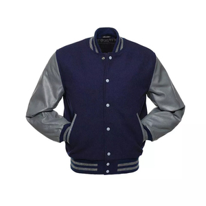OEM Men's Vintage <b>Winter</b> <b>Leather</b> Baseball Bomber <b>Jacket</b> High Street Style Custom Embroidered Logo Trending Industry Classic - Product Image 2
