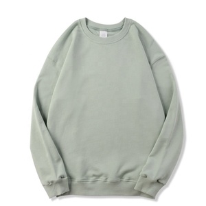 Men's Fashion Homme Genser Svitcemizo Men's Plain White Sweatshirt Thick Polyester Cotton Heavy Neck Pullover Unisex 350GSM - Product Image 1