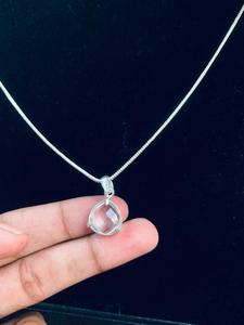 German Silver Smooth Snake Chain with <b>Crystal</b> Necklace <b>Top</b> Quality Best price Handcraft Wholesale Gemstone - Product Image 3