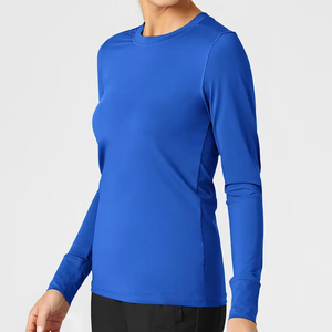 Chemises de travail pour infirmières à manches longues, respirantes, confortables, avec poignets à languettes, séchage rapide, super extensibles, sous-blouses d'hôpital - Product Image 5