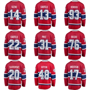Camiseta de Hockey sobre Hielo de los Montreal Canadiens para Hombre, Roja, Sublimada, Manga Larga, Transpirable, Cuello Redondo, Corte Regular, Prenda para Adulto - Product Image 5