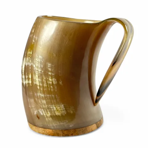 Nouveau design – Chope à boire en corne naturelle Viking – 100 % authentique, écologique, pour bière, avec logo et couleur personnalisables - Product Image 4