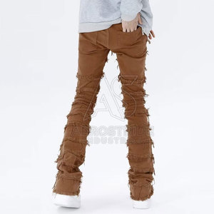 Pantalones Clásicos de Lona de Cintura Media, Ligeros, con Costuras Duraderas, Tacto Suave, para Uso Diario Informal, MOQ Bajo - Product Image 2