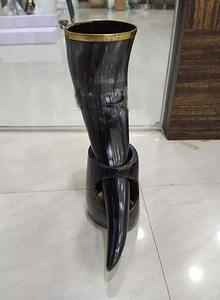 Viking Drinking Horn with Horn Stand Large Capacity Eco-Friendly Buffalo Horn for Home Restaurant Office & Party Use - Product Image 3