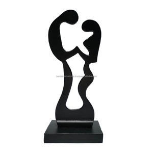 Sculpture décorative en aluminium avec finition noire pour la décoration de la maison Sculpture en métal Diwali Articles cadeaux - Product Image 3