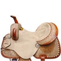 Selle de cheval Western en cuir de qualité supérieure pour la course de baril, toutes tailles disponibles