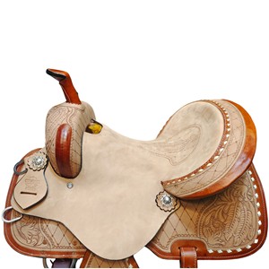 Silla de montar western de cuero premium para carreras de barriles, para adultos, disponible en todos los tamaños. - Product Image 6