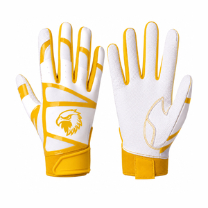 Custom Wholesale High Quality Leather Baseball Batting Gloves Ambidextrous Eco-Friendly Durable Unisex Adult Training Gloves - Product Image 5