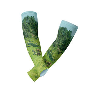 Mangas de compresión deportivas de seda helada y seda de leche con logo personalizado, protección solar UV, para ciclismo, hombres y mujeres - Product Image 5