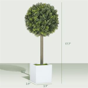 Set di 2 Piante Artificiali con Sfere Decorative per Casa o Ufficio, Scopi Decorativi Verdi - Product Image 6