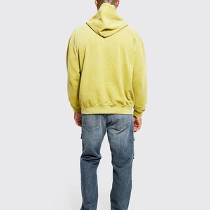 Sweat-shirts à capuche pour homme en coton mélangé épais, délavés à l'acide, style vintage, effet usé et décoloré par le soleil, prix abordable - Product Image 2