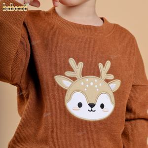 Suéter de Punto Grueso 100% Lana para Bebés Niñas, Estampado Animal, Casual, Invierno, Bordado en el Pecho-BC1416, Certificado OEKO-TEX, Ignífugo - Product Image 3